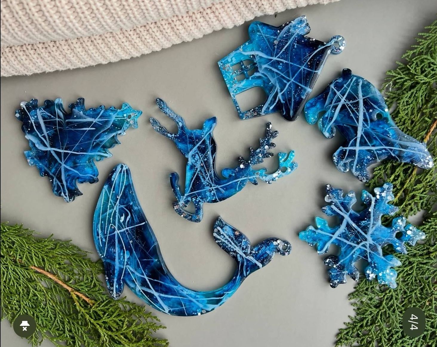 Мастер-класс «Лёд Байкала». Новогодние игрушки из эпоксидной смолы