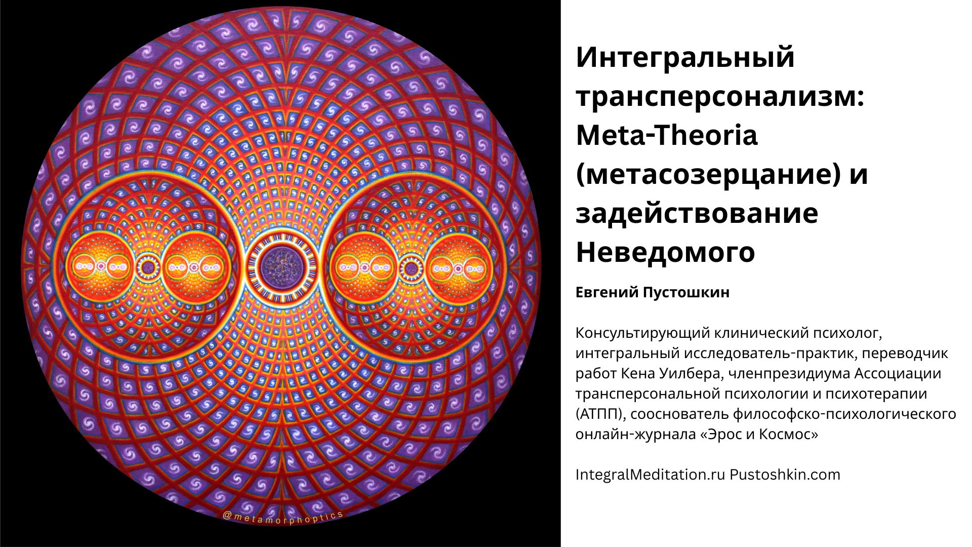 Интегральный трансперсонализм. Meta-Theoria (метасозерцание) и задействование Неведомого