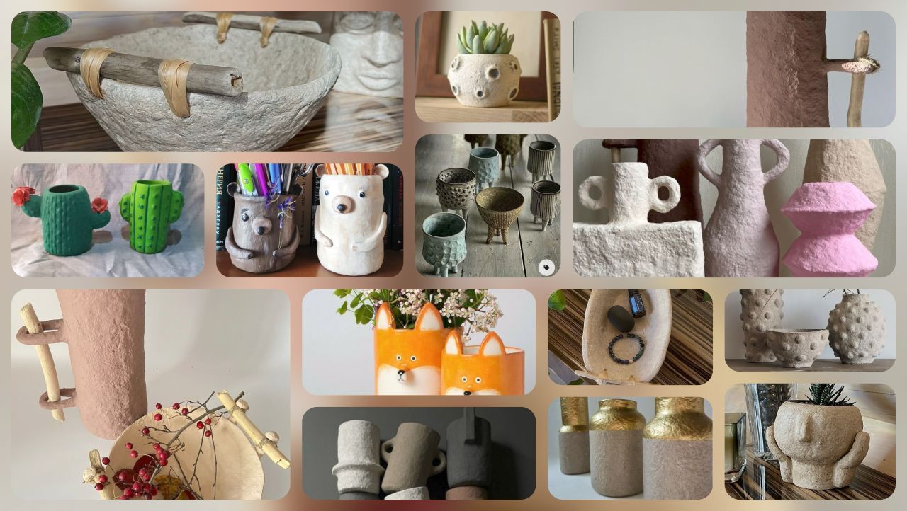 Мастер-класс "Утилитарные предметы из массы папье-маше" (6+)