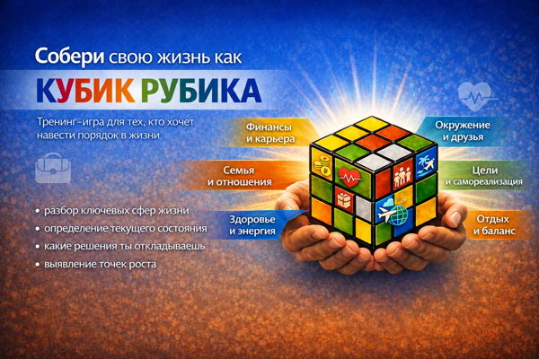 Бизнес тренинг- игра Собери свою жизнь как грани кубика