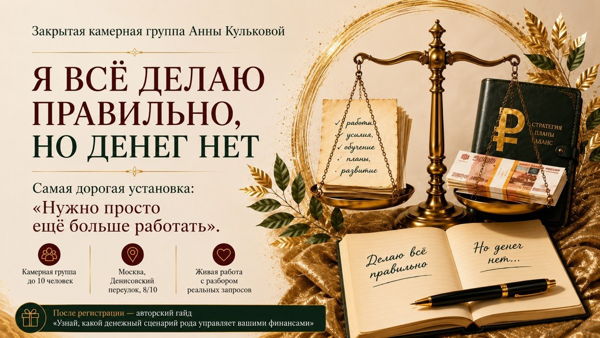 «Я всё делаю правильно, но денег нет»