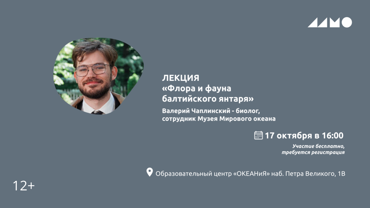 Лекция «Флора и фауна балтийского янтаря»
