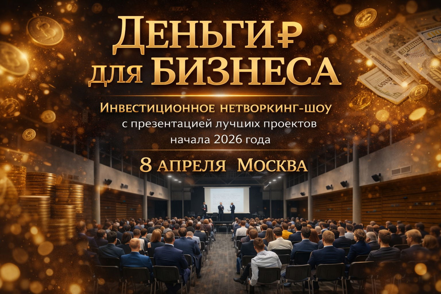 "Деньги для бизнеса”. Инвестиционная нетворкинг-сессия и роуд-шоу лучших проектов. Январь — март 2026 г