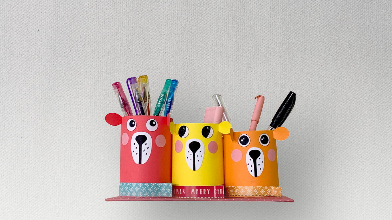 Мастер-класс "ПрОДЕЛКИ. Карандашница. Три медведя"