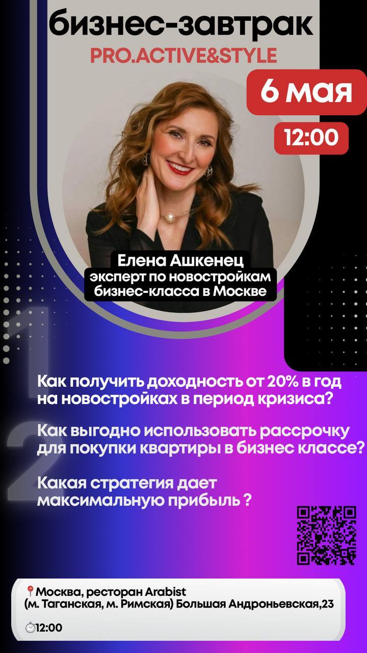 Бизнес-завтрак PRO.ACTIVE & STYLE