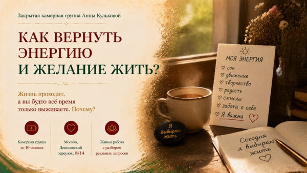 «Как вернуть энергию и желание жить?»