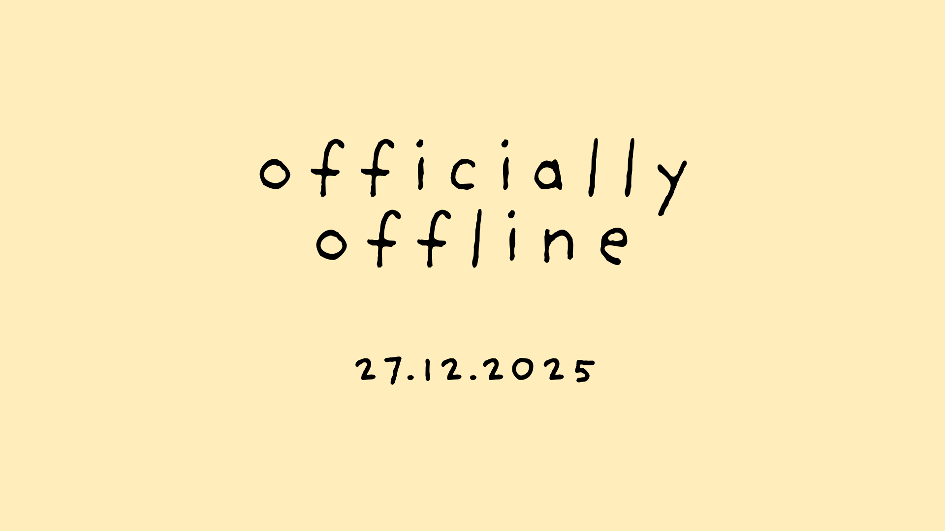 Officially Offline — вечер без телефонов
