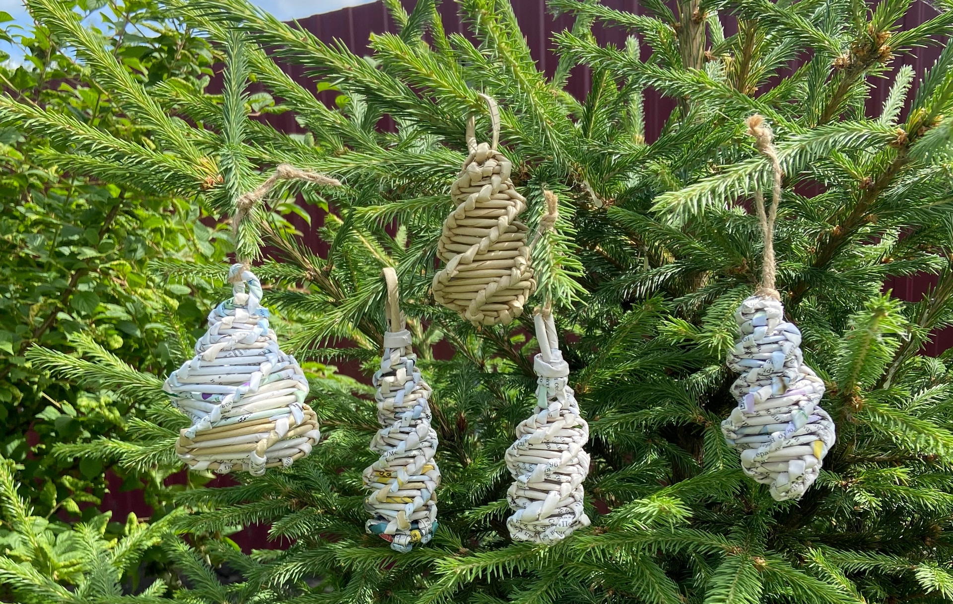 ЭкоНовый год: елочные игрушек из бумаги и картона