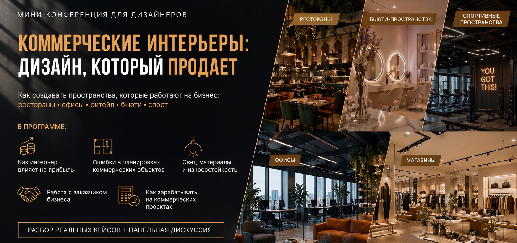 Москва. мини-конференция для дизайнеров "коммерческие интерьеры: дизайн, который продает"