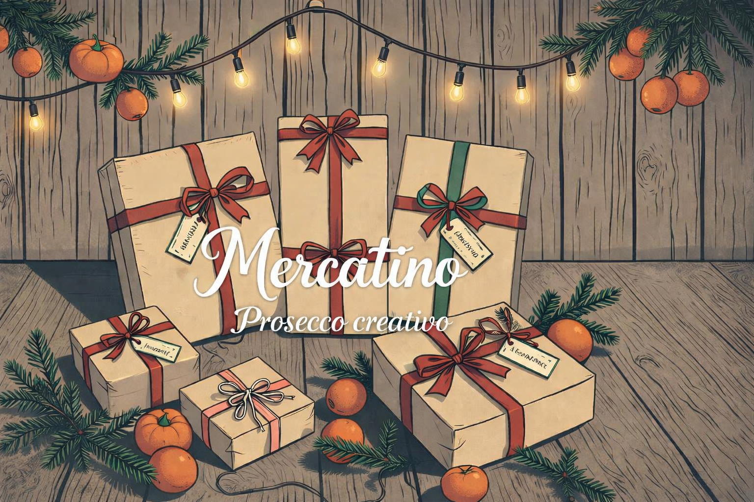 Mercatino.Рождественский итальянский винтажный рынок