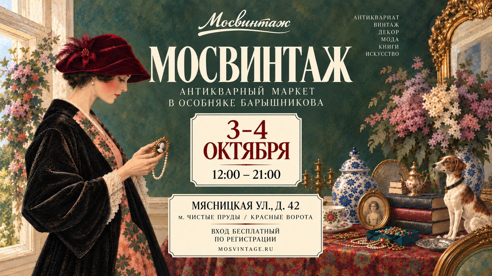 Мосвинтаж в Особняке Барышникова. Красивый антикварный маркет!