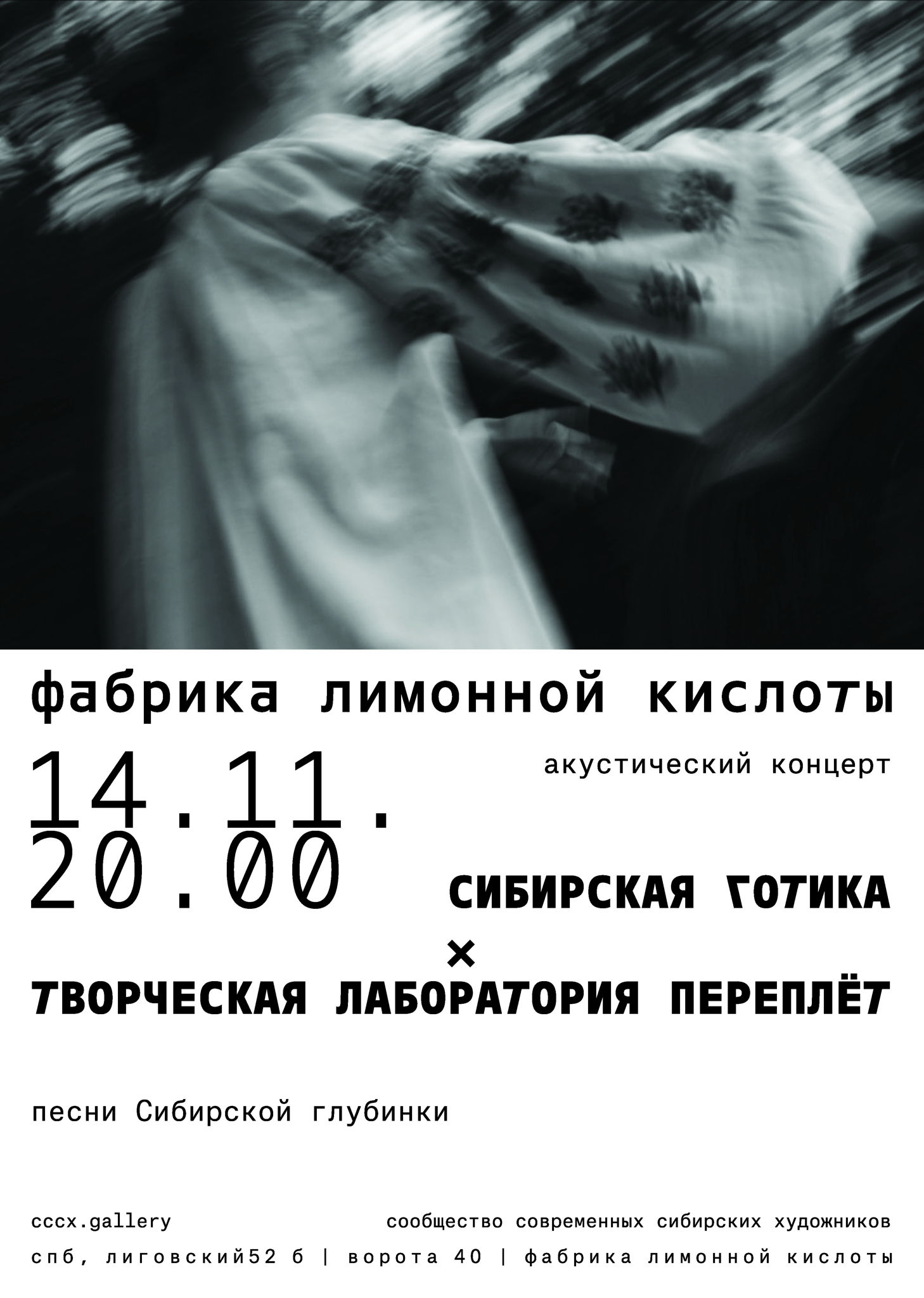 Акустический концерт «Сибирская готика» & Творческая лаборатория «ПЕРЕПЛЁТ»