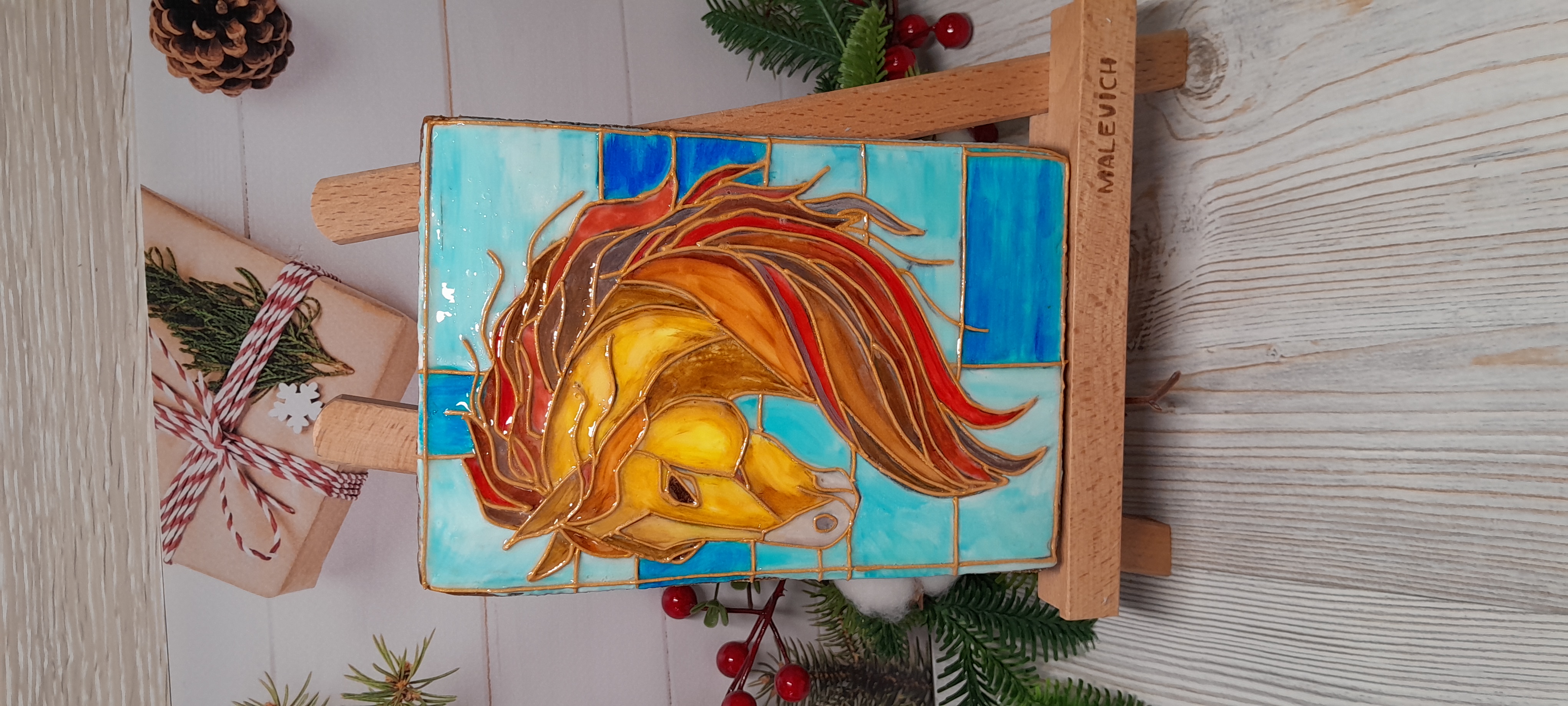 Мастер-класс по росписи пряника "витражная мозаика"