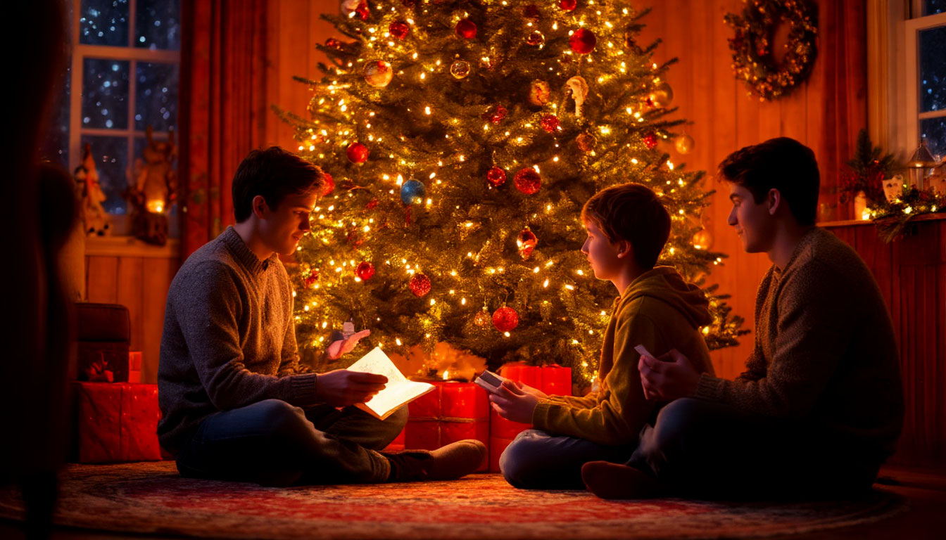 Читаем под ёлочкой с волшебным фонариком