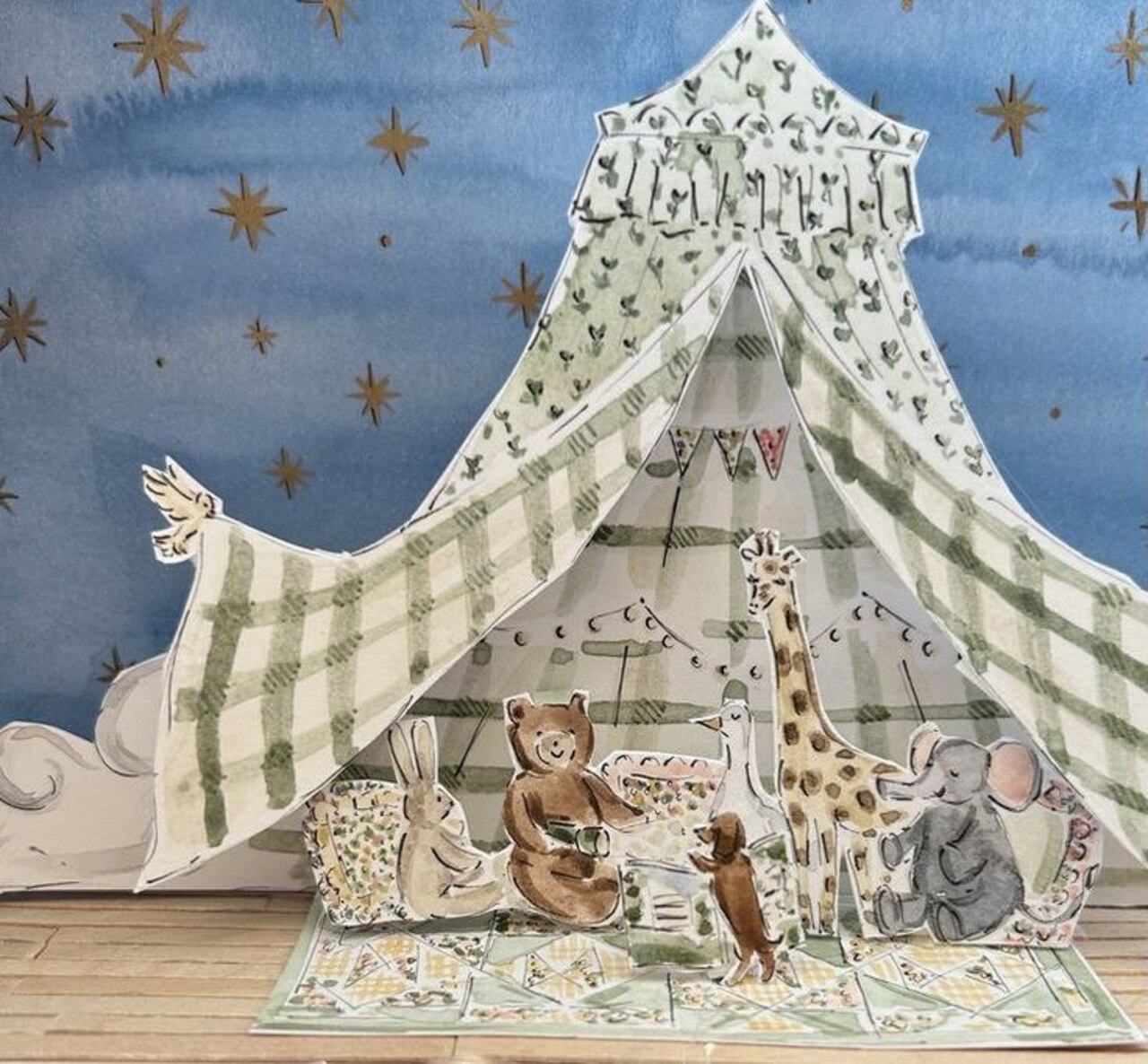 Мастер-класс «Открытка-водопад»