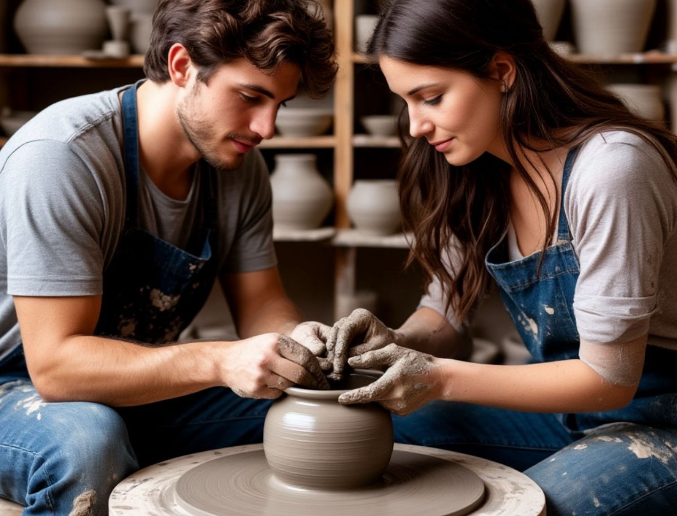 Романтическое свидание для двоих в керамической мастерской