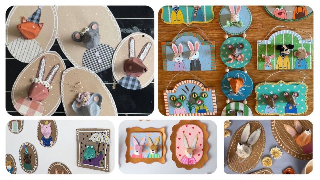 Мастер-класс "Панно с весёлыми животными" (6+) "