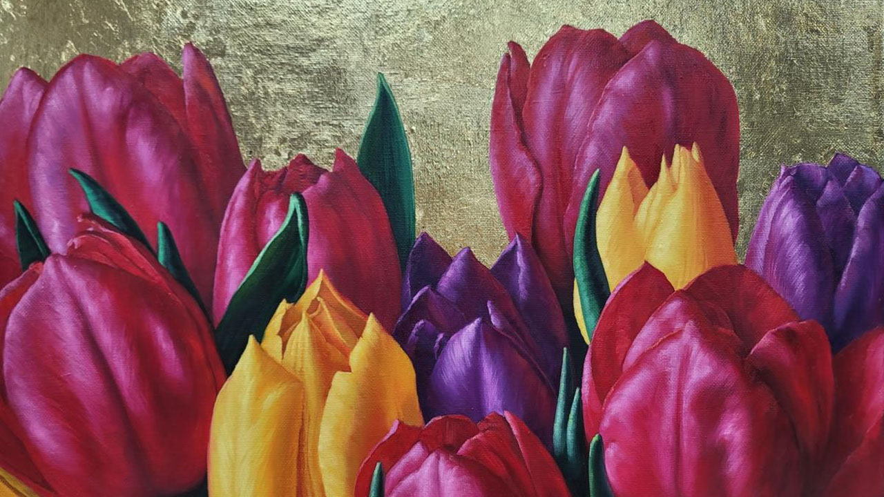 Мастер-класс по живописи: Букет тюльпанов
