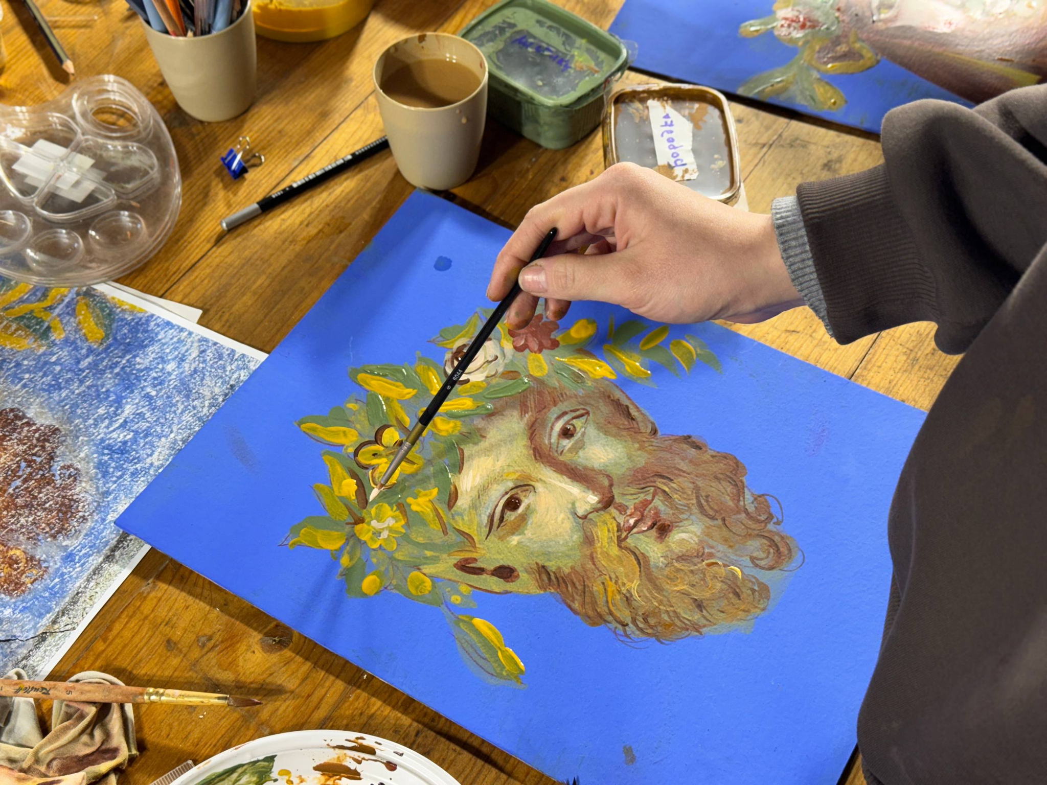 Мастер-класс и лекция "Альфрейная живопись. Копирование фрагмента живописи из интерьера усадьбы"