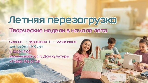 Летняя перезагрузка. Творческие недели для подростков 11–16 лет