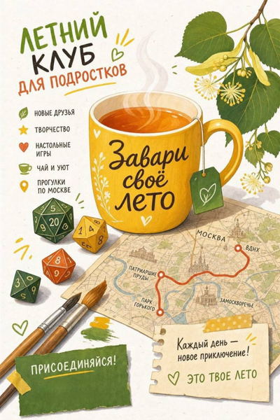 Завари своё лето! Арт встреча для ребят 14+