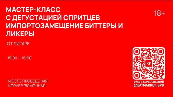 Мастер-класс с дегустацией спритцев от Лигаре «Импортозамещение: биттеры и ликёры»