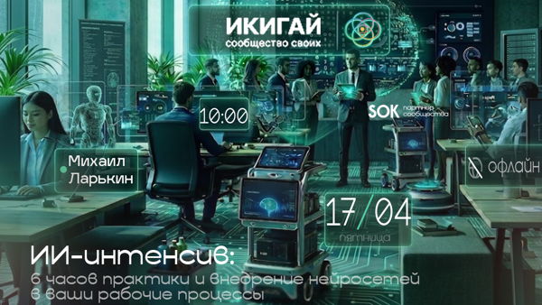 ИИ-интенсив: 6 часов практики и внедрение нейросетей в ваши рабочие процессы