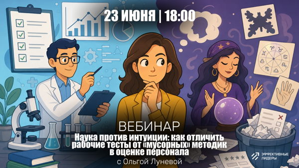 Вебинар. Наука против интуиции: как отличить рабочие тесты от "мусорных" методик в оценке персонала