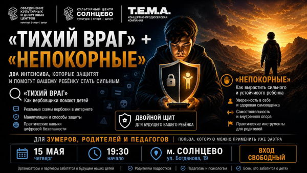 Презентация авторских интенсивов для родителей: «Тихий враг» и «Непокорные»