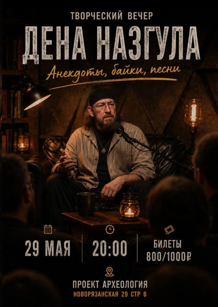 Творческий вечер Дена Назгула в "Архео"