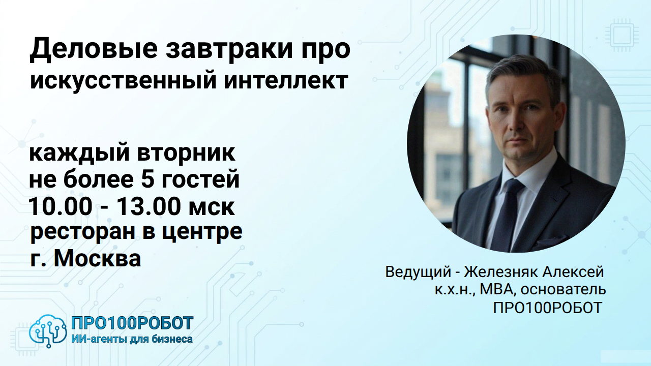 Завтрак про бизнес в эпоху искусственного интеллекта (AI). Закусим конкурентами