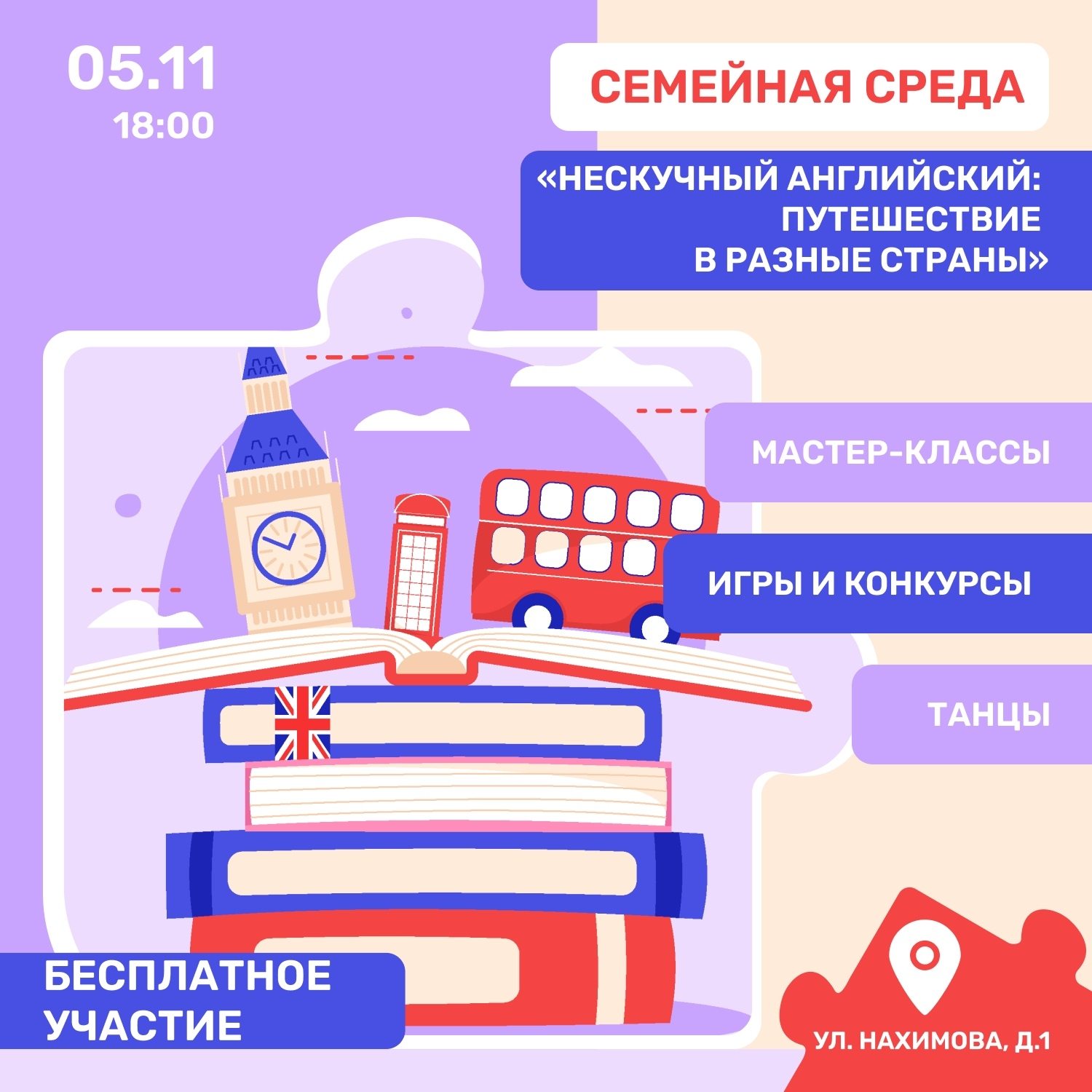 Увлекательное путешествие на английском языке по разным странам мира вместе с Семейной средой