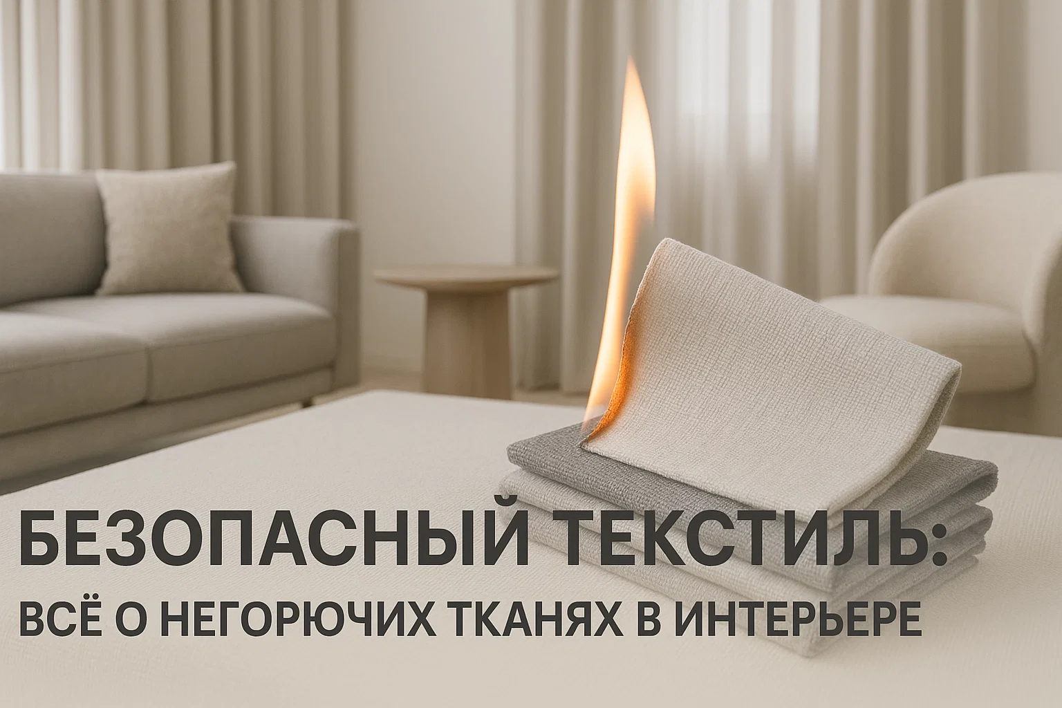 Безопасный текстиль: всё о негорючих тканях в интерьере
