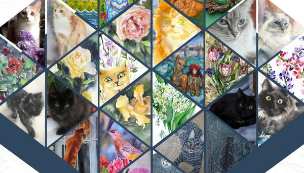 Выставка "Коты и цветы"