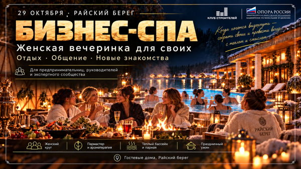 29 окт БИЗНЕС-СПА | Женская вечеринка для своих