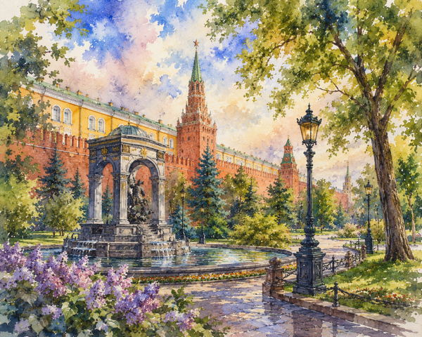 Прогулка по Красной площади и Александровскому саду