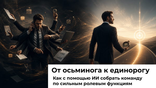 Вебинар. От осьминога к единорогу Как с помощью ИИ собрать команду, которая работает по сильным функциям
