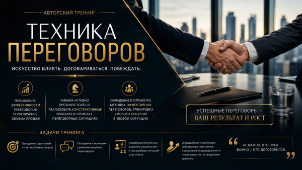 Тренинг техники ведения переговоров