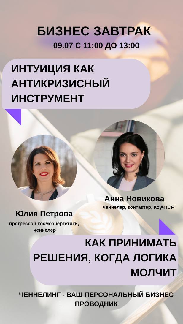 Бизнес завтрак : Интуиция: Как принимать решения, когда логика молчит