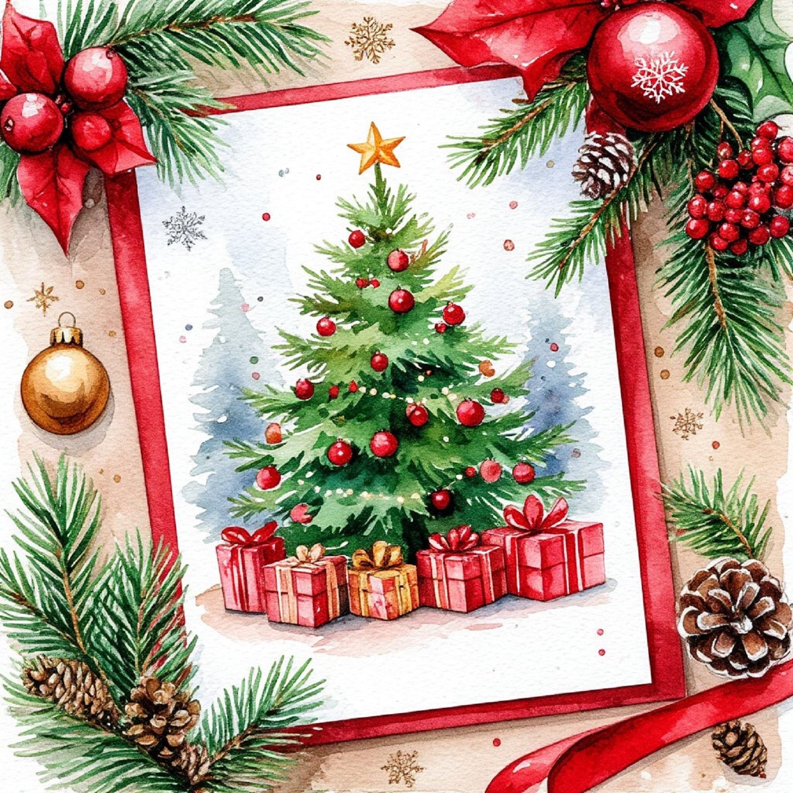 Мастер-класс "Рождественская открытка"