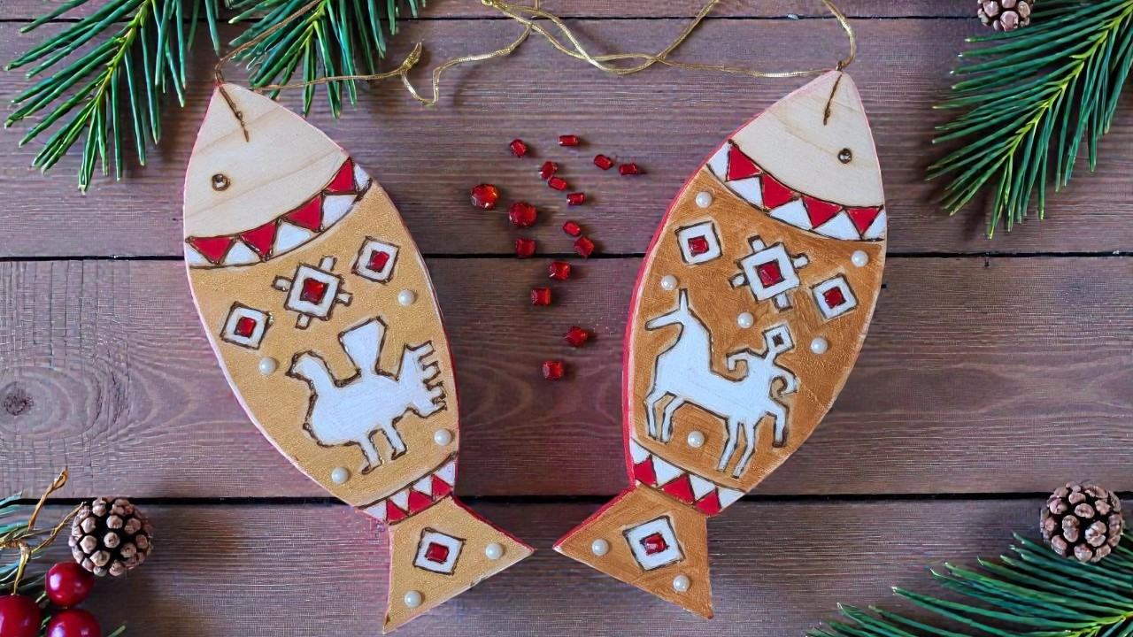 Мастер-класс «Рождественская рыбка: оживи узор из старинной вышивки»