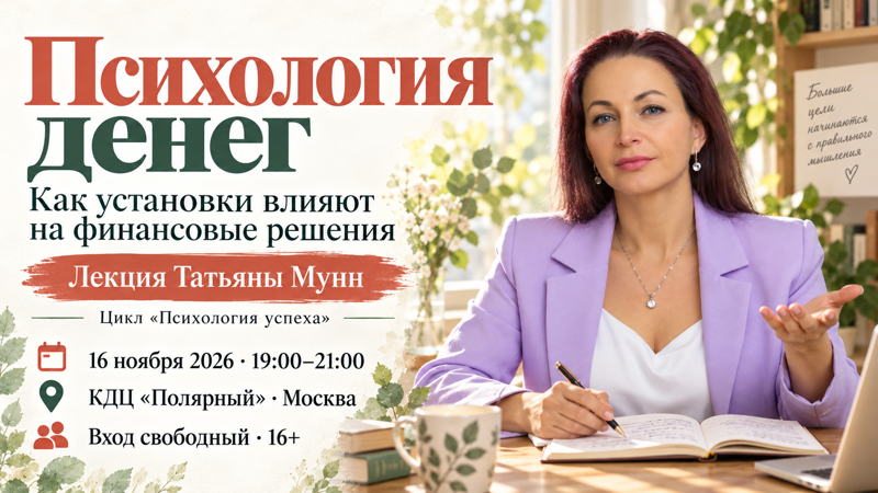Психология денег. Лекция Татьяны Мунн