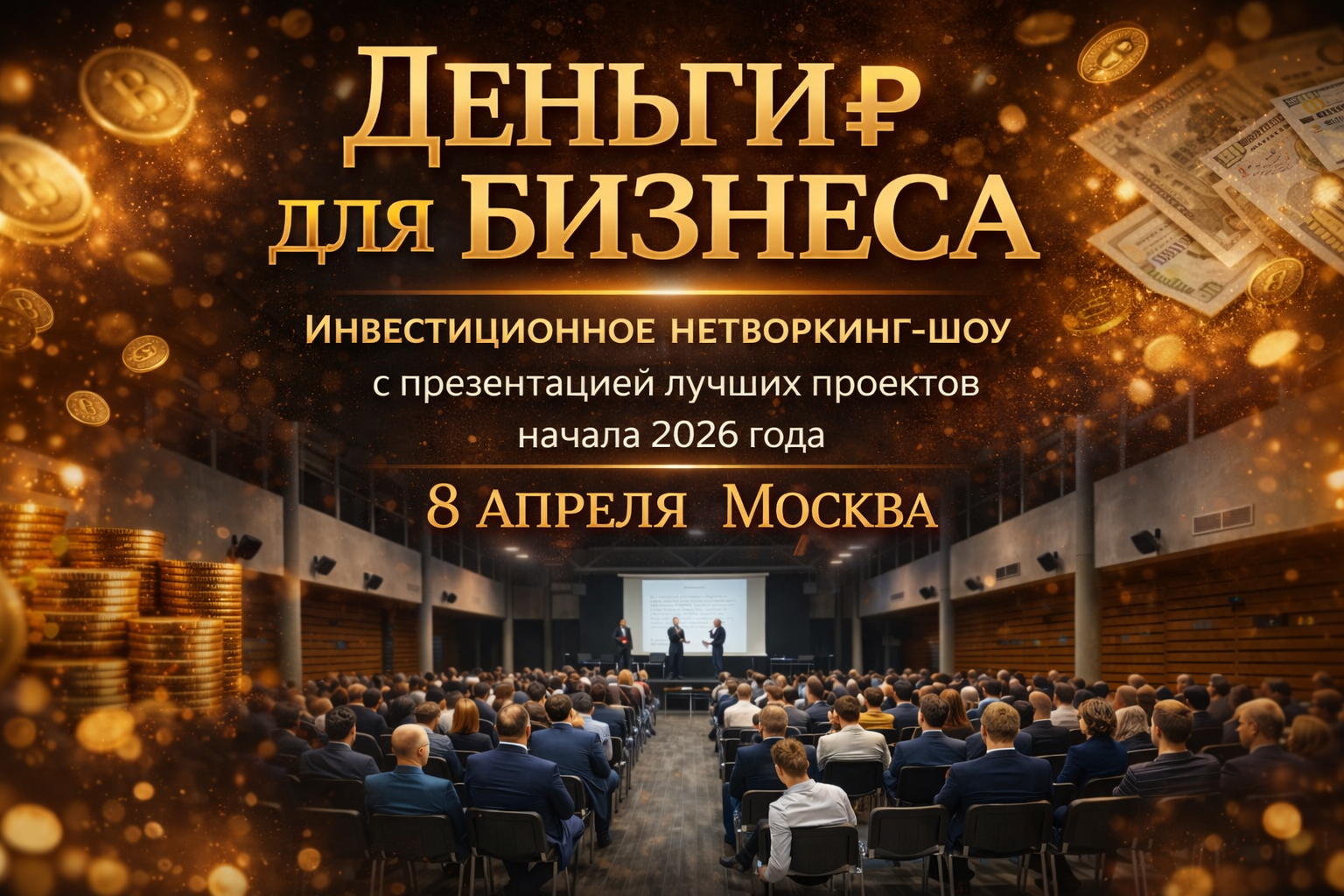 "Деньги для бизнеса”. Инвестиционная нетворкинг-сессия и роуд-шоу лучших проектов. Январь — март 2026 г