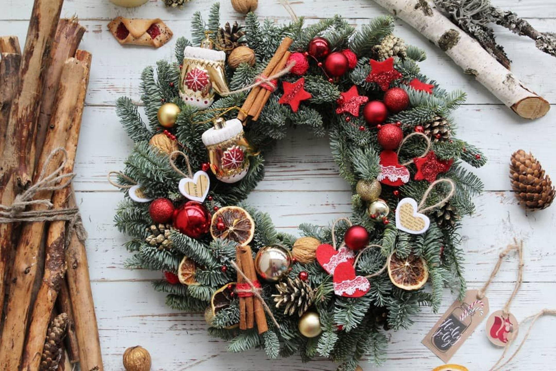 Мастер-класс «Роскошный венок из нобилиса» — создаем новогоднее настроение своими руками