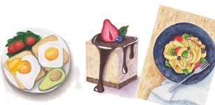 мастер-класс «АКВАРЕЛЬНЫЙ FOOD SKETCH: РИСУЕМ ЕДУ»