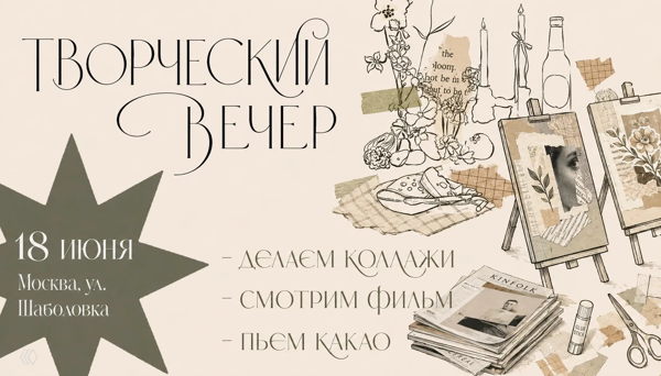 Творческий вечер: делаем уникальный интерьерный коллаж