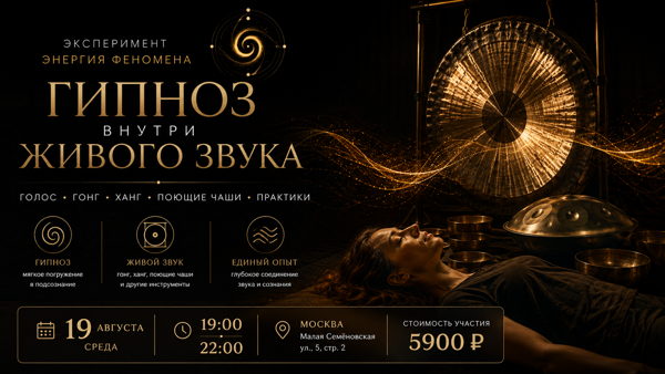 ЭКСПЕРИМЕНТ: ЭНЕРГИЯ ФЕНОМЕНА | Гипноз внутри живого звука