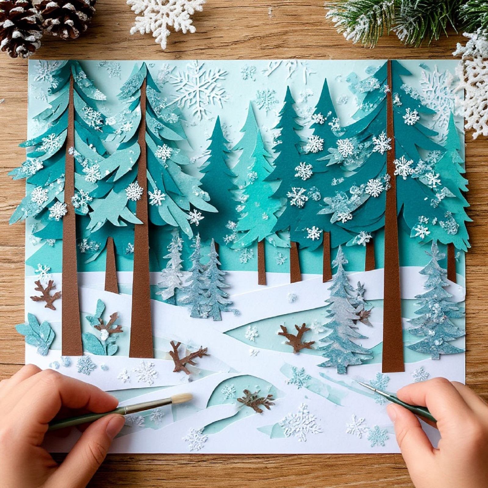 Мастер-класс "Волшебство зимнего леса"