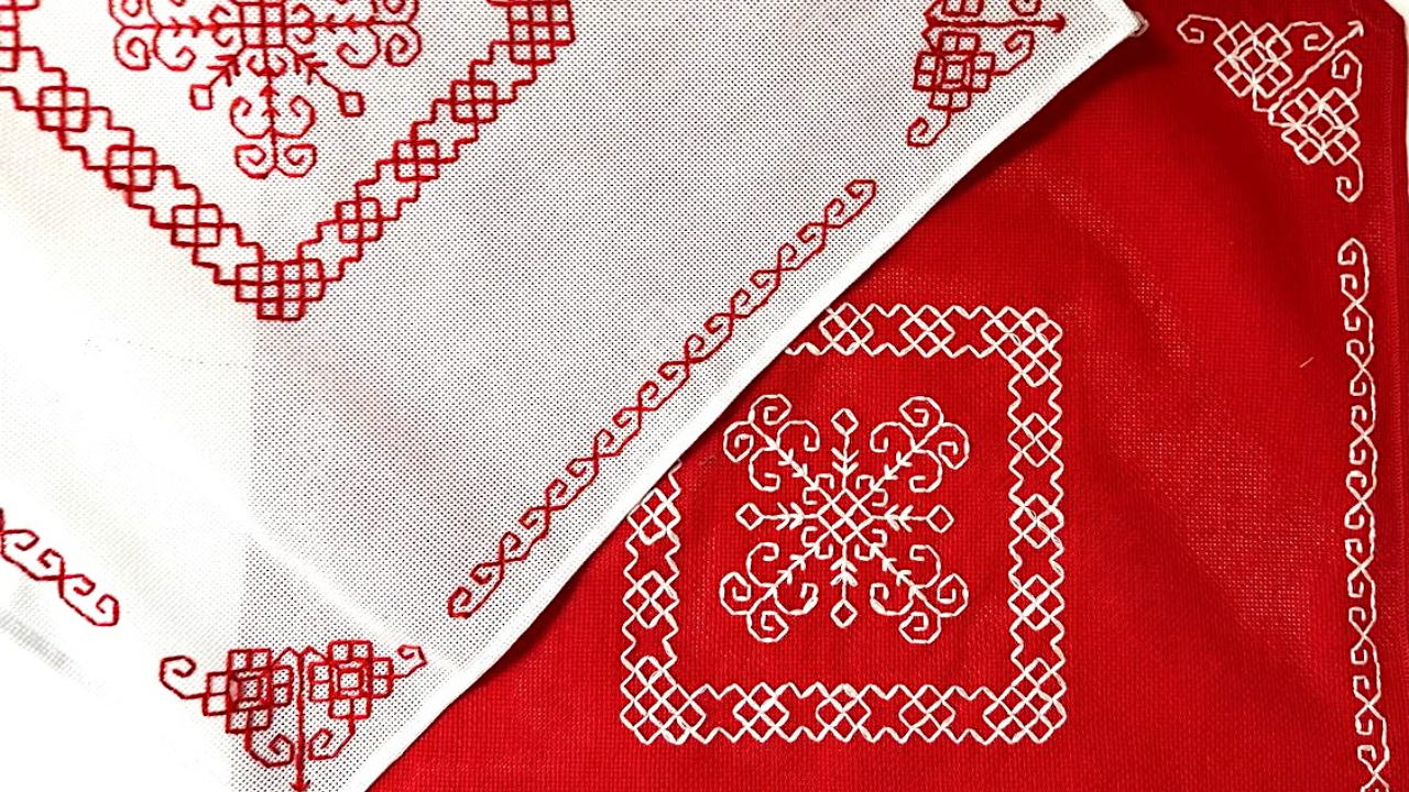 Мастер-класс по старинному шву "Роспись”