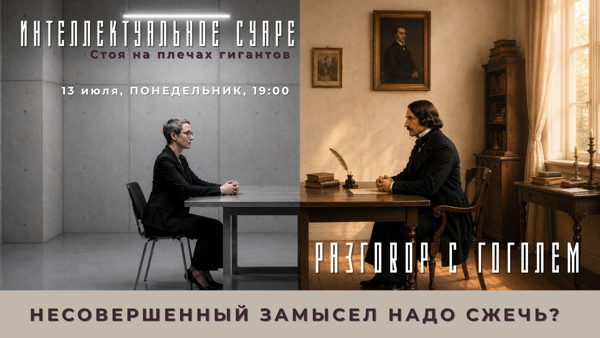Интеллектуальное суаре «Разговор с Гоголем. Несовершенный замысел надо сжечь?»